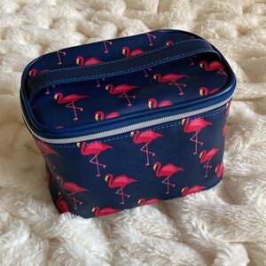Dabney Lee flamingo makeup bag